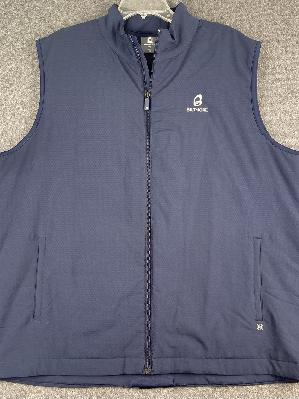 FootJoy ThermoSeries Vest Mens XL Blue Softshell Full Zip Golf Biltmore Estate